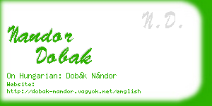 nandor dobak business card